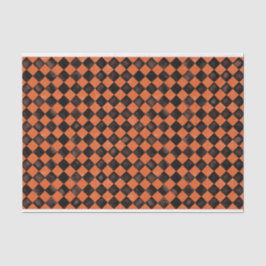 Papier Mousseline Arlequin en tuiles noir et orange