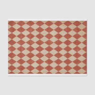 Papier Mousseline Arlequin rouge Grungy