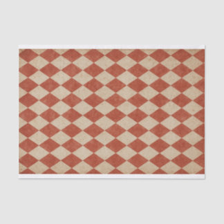 Papier Mousseline Arlequin rouge Grungy