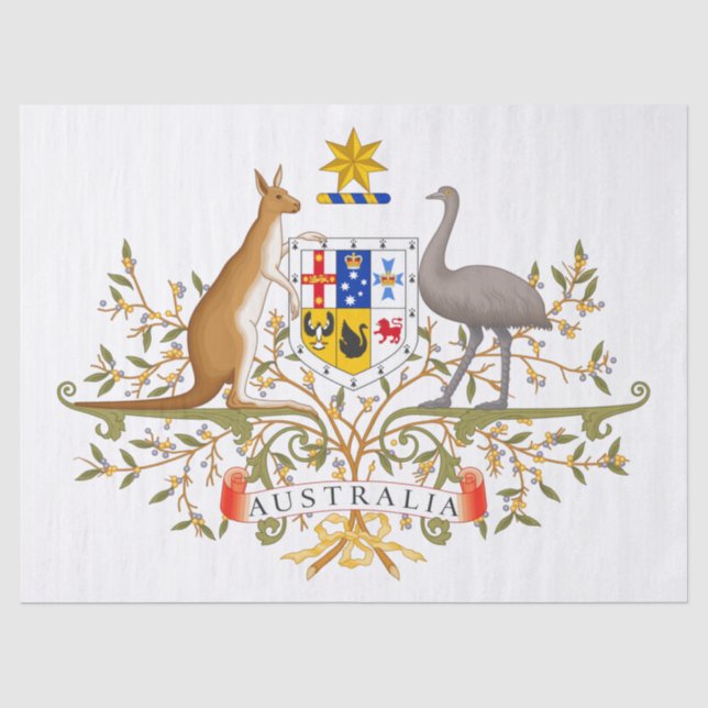 Papier Mousseline Armoiries de l'Australie (Recto)