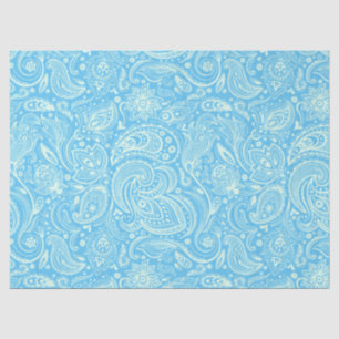 Papier Mousseline Arrière - plan bleu Paisley à la menthe verte