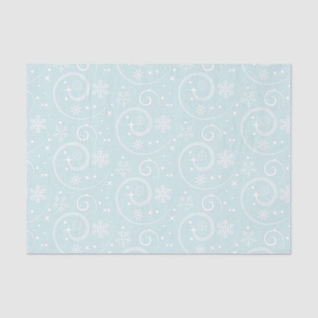 Papier Mousseline Arrière - plan bleu Snowflake (Recto)