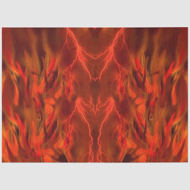 Papier Mousseline Arrière - plan de découpage des flammes d'incendie (Recto)