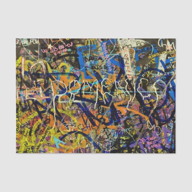Papier Mousseline Arrière - plan de graffiti (Recto)