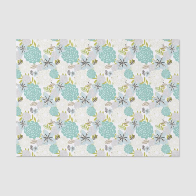 Papier Mousseline arrière - plan floral 5 (Recto)