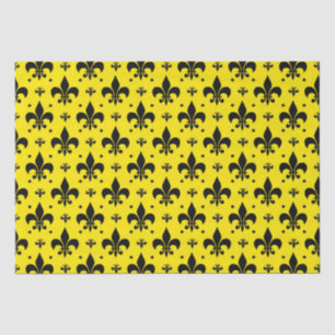 Papier Mousseline Arrière - plan Jaune Fleur-de-lis Motif Design