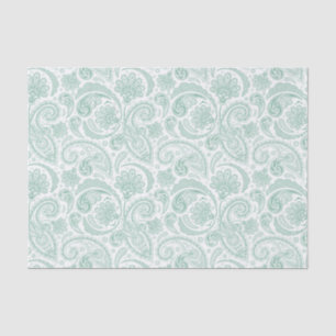 Papier Mousseline Arrière - plan personnalisé Paisley à la menthe ve