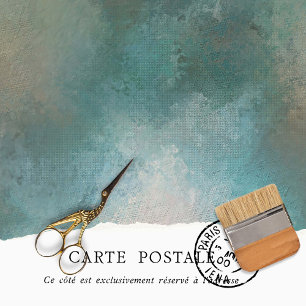 Papier Mousseline Arrière - plan vintage Rustic Aqua Texture Decoupa