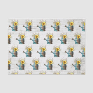 Papier Mousseline Arrosage de tournesol Can & Rustic Wood Farm Maria