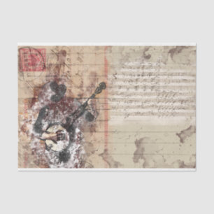 Papier Mousseline Art Collage Bango Music 31 Découpage