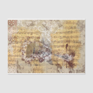 Papier Mousseline Art Collage Music 29 Découpage Tissu Papier