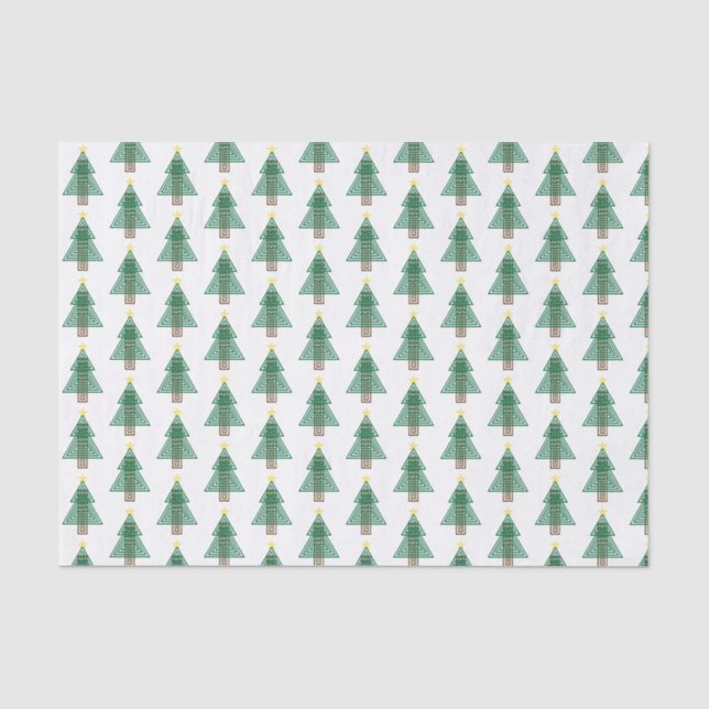 Papier Mousseline Art Deco Christmas Tree (Recto)