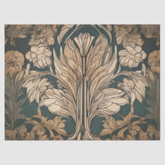 Papier Mousseline Art Déco Floral
