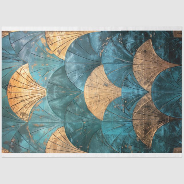 Papier Mousseline Art Déco, Motif à répétition, Art Carrelage textur (Recto)