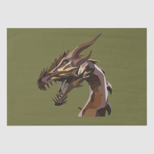 Papier Mousseline Art Dragon Abstrait moderne (Recto)