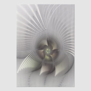 Papier Mousseline Art fractal de forme 3D abstraite moderne