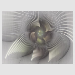 Papier Mousseline Art fractal forme abstraite 3D moderne