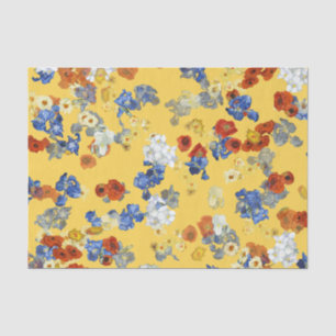 Papier Mousseline Art moderne Van Gogh Fleurs sur Jaune