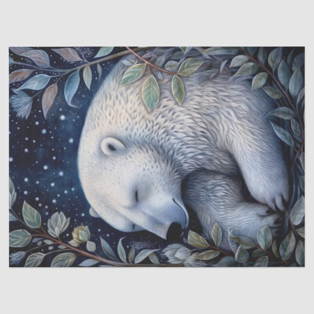 Papier Mousseline Art mystique de l'ours polaire (Recto)