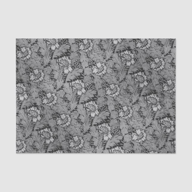 Papier Mousseline Art Nouveau design Fleur (Recto)