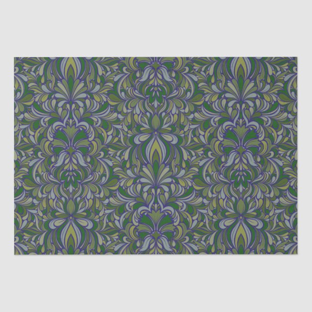 Papier Mousseline Art Nouveau Floral sans fil (Recto)