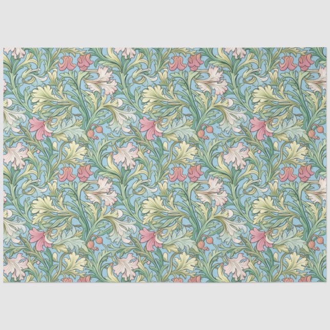 Papier Mousseline Art Nouveau Fond d'écran Floral Design Découpage (Recto)
