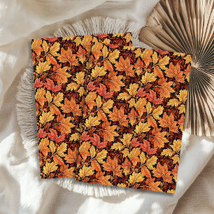 Papier Mousseline Art nouveau Morris automne feuilles de terre cuite