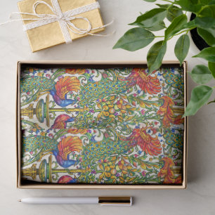 Papier Mousseline Art Nouveau Rétro Paons & Fruits par Walter Crane