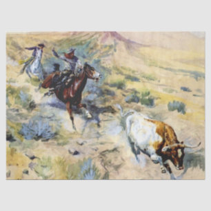 Papier Mousseline Art occidental "The Quitter" par Charles M Russell