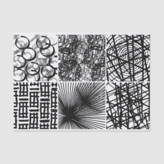 Papier Mousseline Artiste Noir Blanc Abstrait Textures