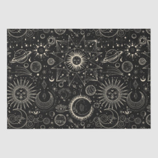 Papier Mousseline Astrologie magique tarot boho céleste