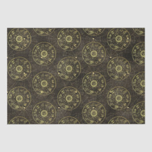 Papier Mousseline Astrologie vintage Zodiac et Cobweb Magie