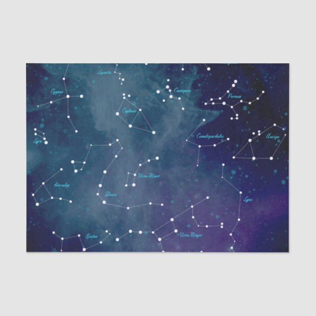 Papier Mousseline Astronomie de la carte du ciel (Recto)