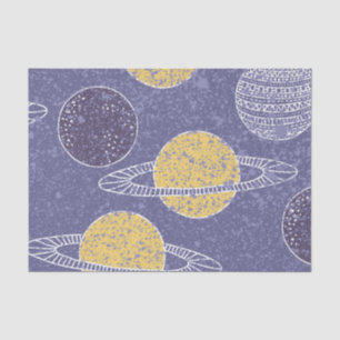 Papier Mousseline Astronomie du ciel bleu de la planète jaune
