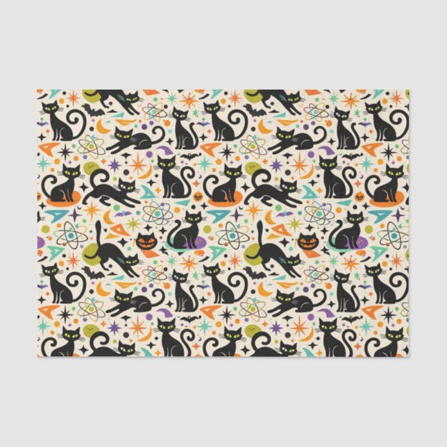 Papier Mousseline Atomic Black Cats Halloween (Recto)