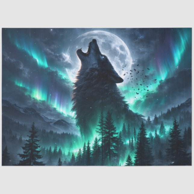 Papier Mousseline Aurora Wolf (Recto)