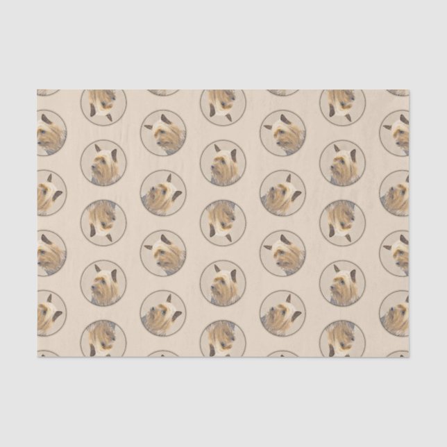 Papier Mousseline Australian Silky Terrier Peinture Original Chien A (Recto)