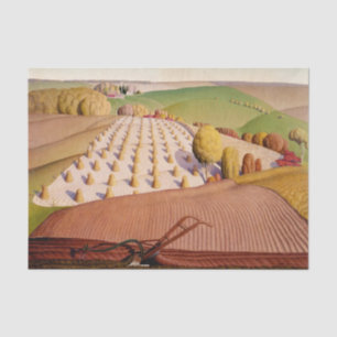 Papier Mousseline Automne, 1931 par Grant Wood