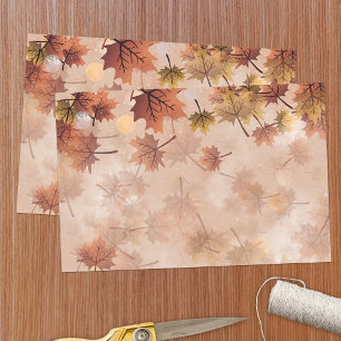 Papier Mousseline Automne Automne Brown Feuilles