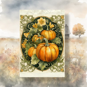 Papier Mousseline Automne Citrouille Automne Feuilles Découpage Art