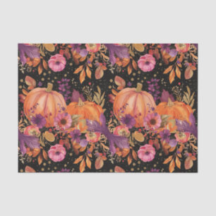 Papier Mousseline Automne Citrouille Automne Feuilles Rustique Décou