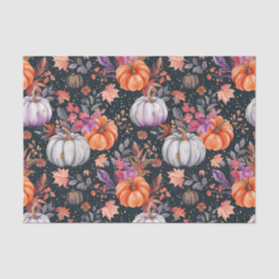 Papier Mousseline Automne Citrouille Automne Feuilles Rustique Décou