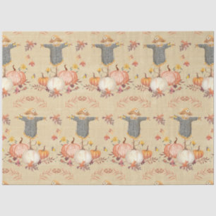Papier Mousseline Automne Citrouille de récolte Automne Feuille Déco