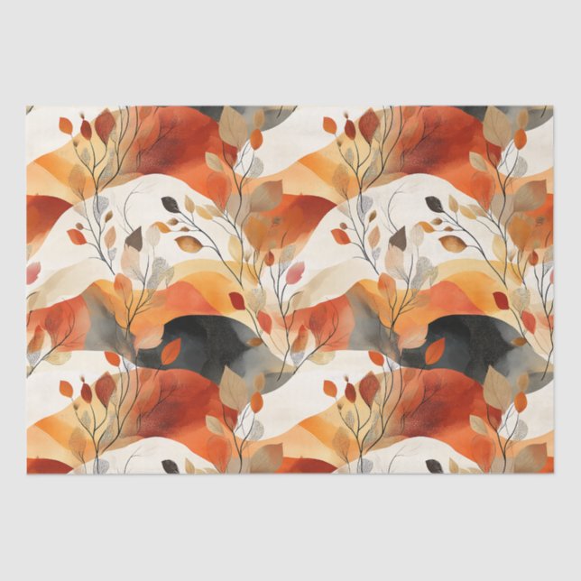 Papier Mousseline Automne Elegance Motif sans faille (Recto)