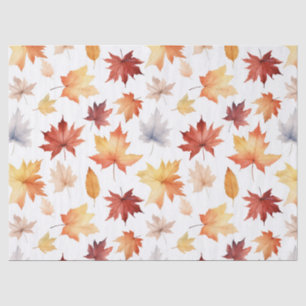Papier Mousseline Automne Feuilles Terracotta Brown Boho Motif
