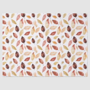 Papier Mousseline Automne Feuilles Terracotta Brown Boho Motif