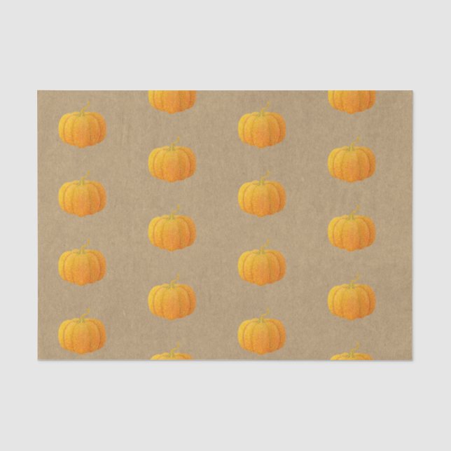 Papier Mousseline Automne Orange Glittered Parties scintillant Autom (Recto)