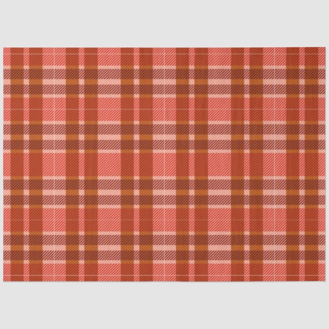 Papier Mousseline Automne Plaid Series Design 12 (Recto)