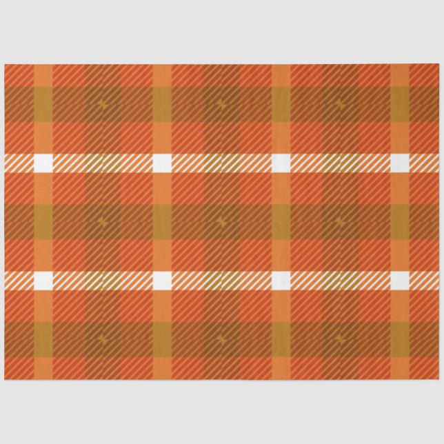 Papier Mousseline Automne Plaid Series Design 15 (Recto)