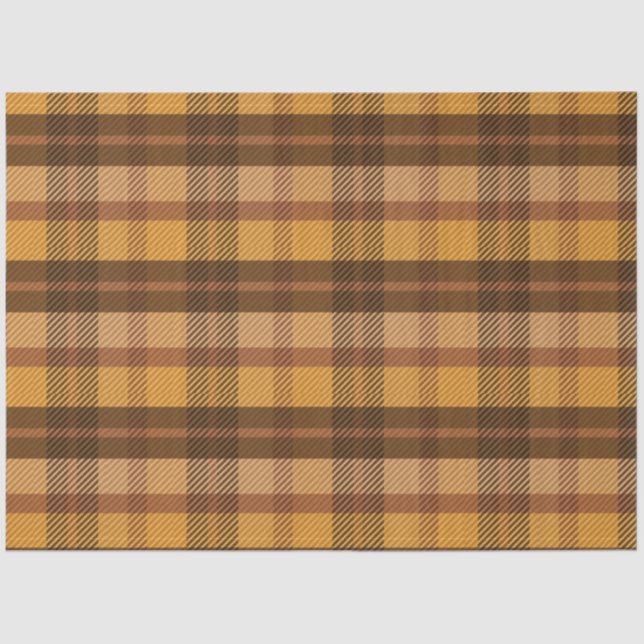 Papier Mousseline Automne Plaid Series Design 17 (Recto)